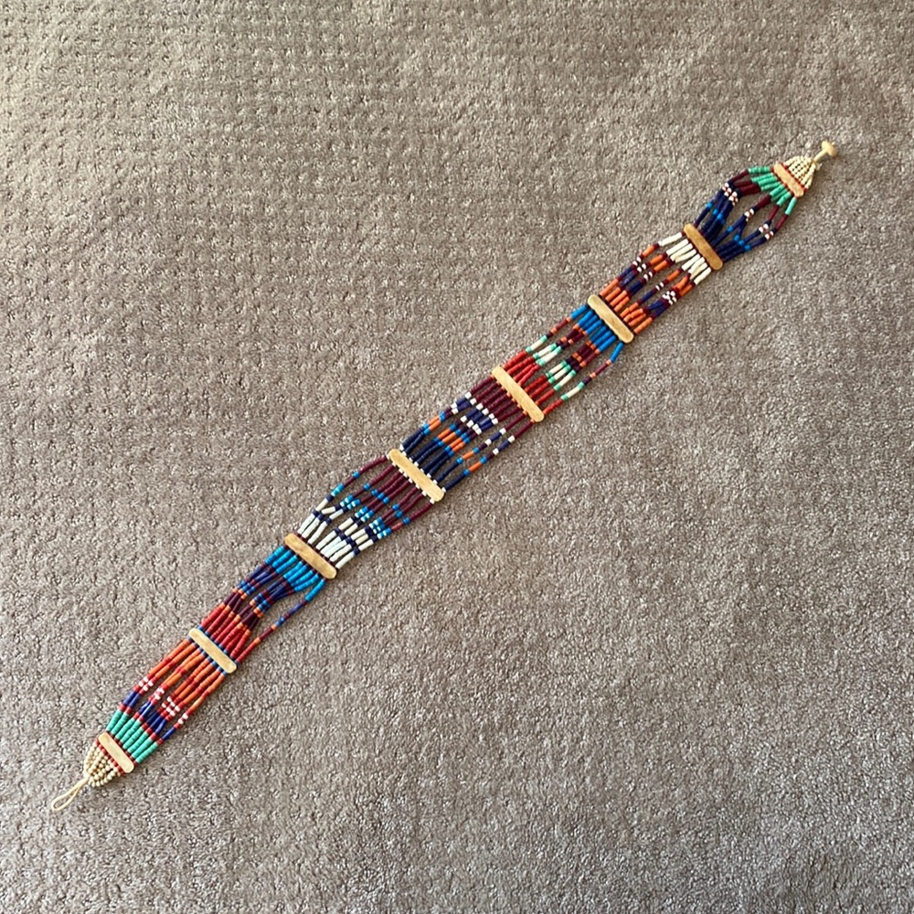 Ladies Colorful Beaded Belt. 30”